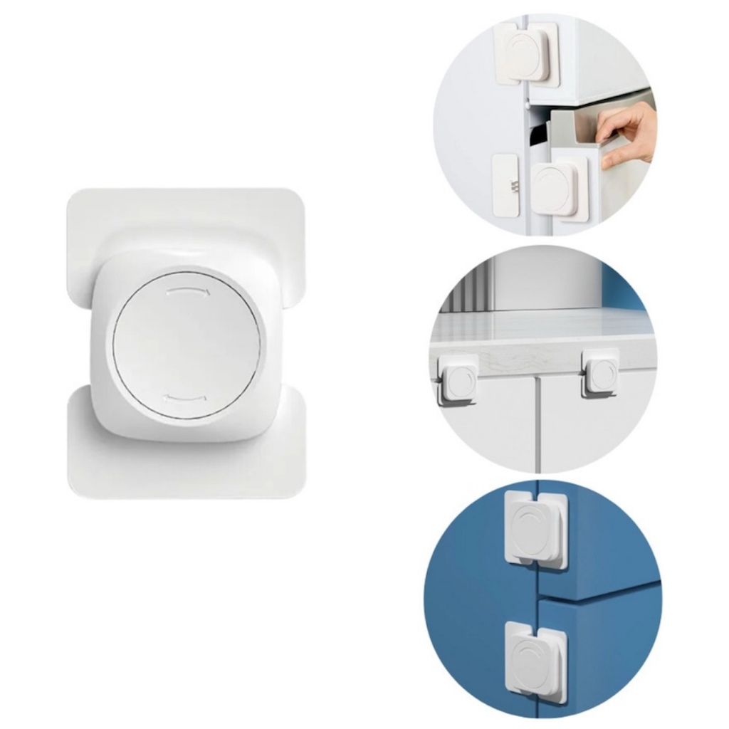 Trava De Segurança De Girar Para Portas Geladeira E Armários em Oferta na Shopee