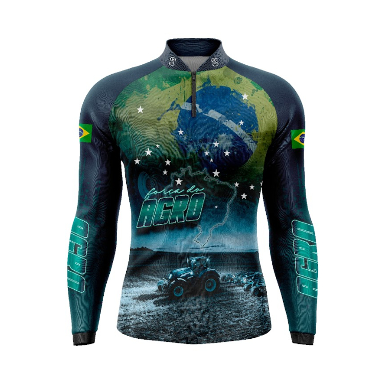 Camisa Camiseta Masculina Agro Agricultura Proteção Uv50+ Dry GLL-125 em Oferta na Shopee