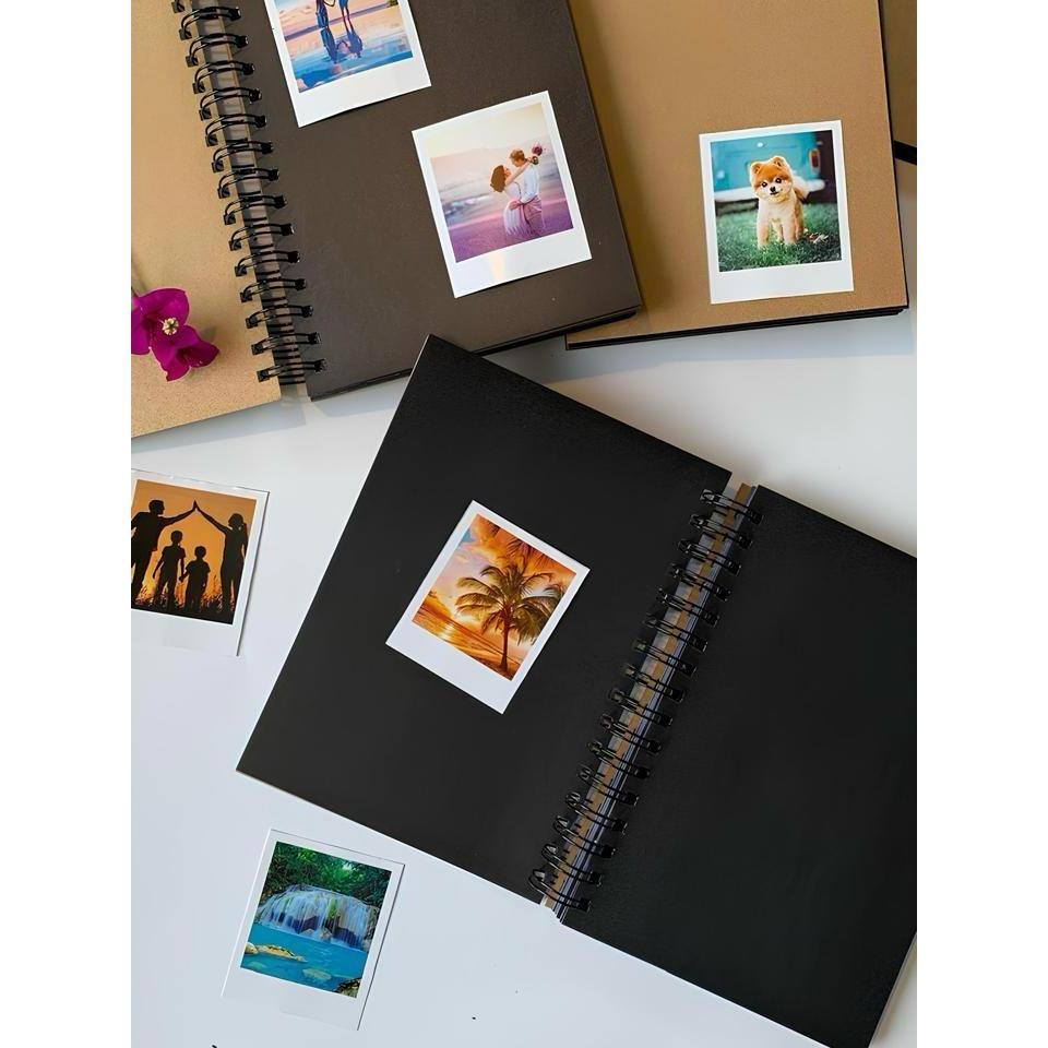 Album de Fotos Scrapbook Caderno Ecológico Papel PRETO Capa Flexivel Kraft 420G em Oferta na Shopee
