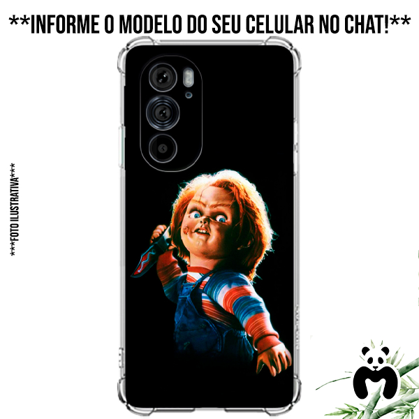 Capa Case Personalizada Celular Filme Terror Boneco Chucky Tiffany Glenda Halloween em Oferta na Shopee