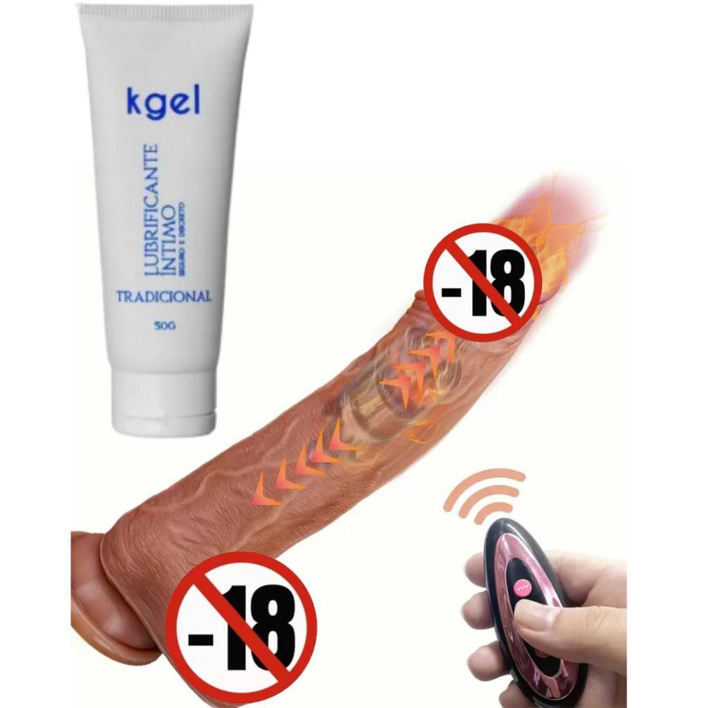 Pênis Realístico Vibrador Maturbador Dildo Consolo Vai Vem