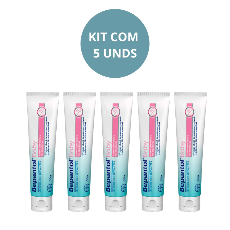 KIT C/5 Bepantol Baby Pomada Assadura Bebe - 30g