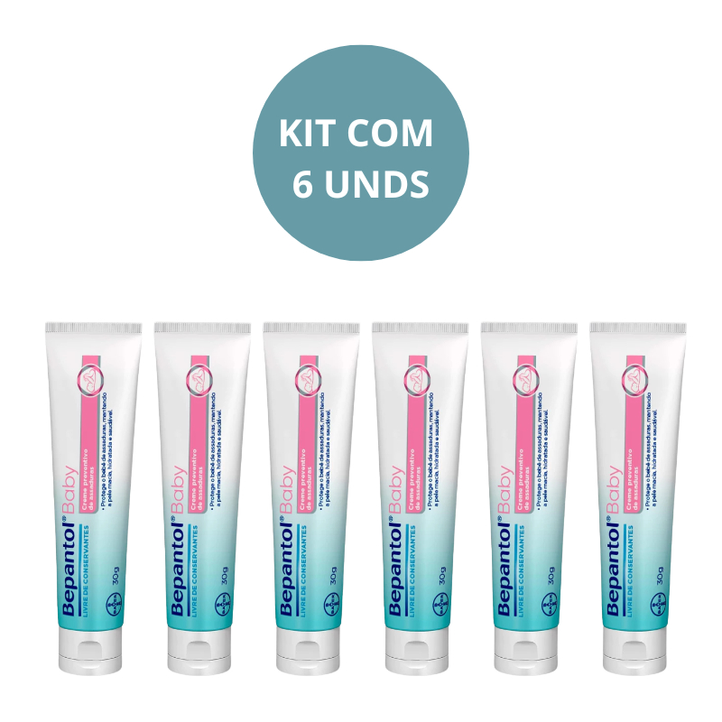 KIT C/6 Bepantol Baby Pomada Assadura Bebe - 30g