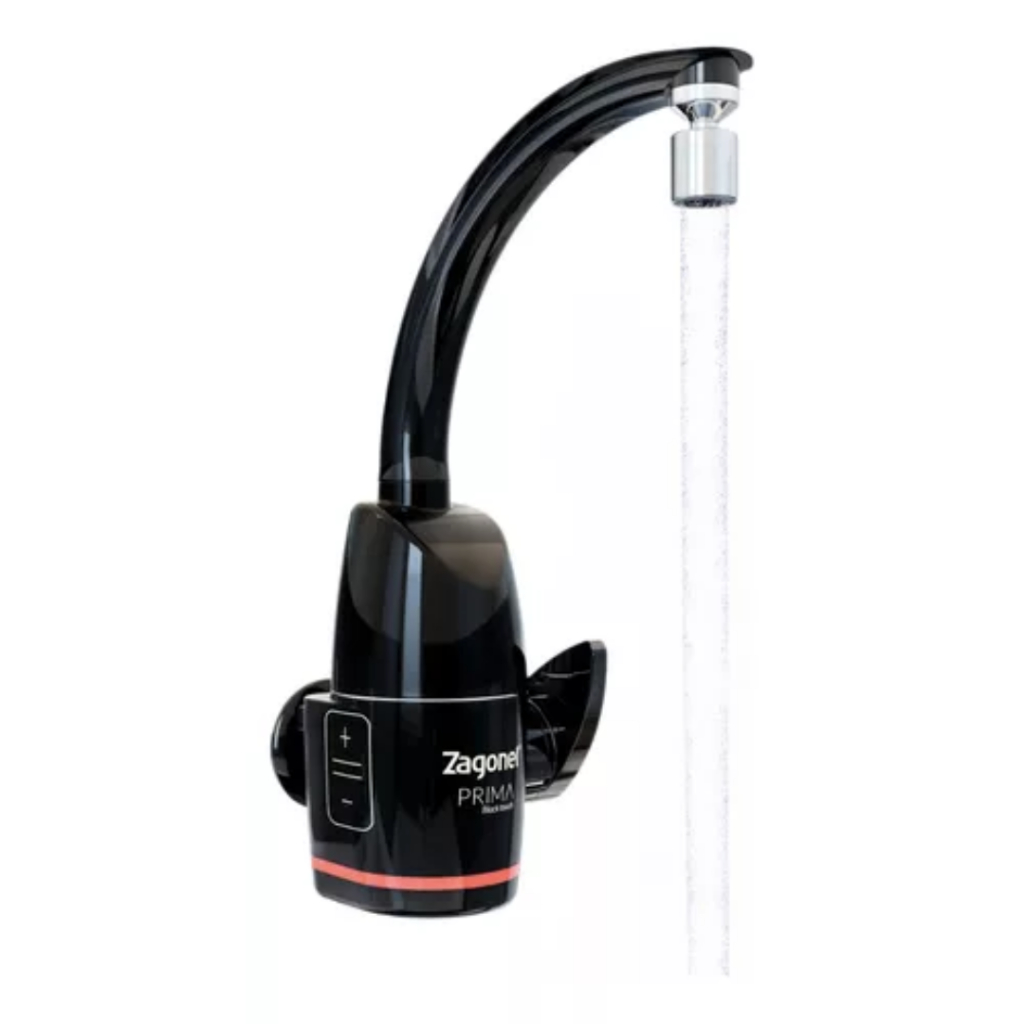 Torneira Eletrônica Prima Touch Zagonel Preta Parede Ou Bancada 220v