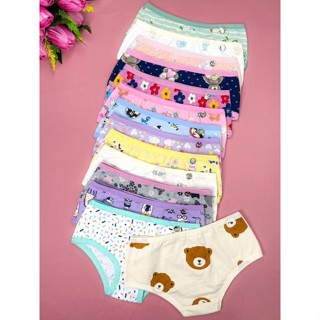 Kit Com 5 Calcinhas Infantil De Cotton Para Meninas Com Algodão em Oferta na Shopee