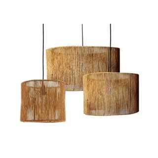 Luminária Lustre Pendente Rustico em  Fibra de Sisal  S/ FIAÇAO - 50x24 cm - tamanho GG