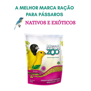Ração Super Premium Megazoo Extrusada 350g Nativos e Exóticos (SM-16) canarios calafates e outros em Oferta na Shopee
