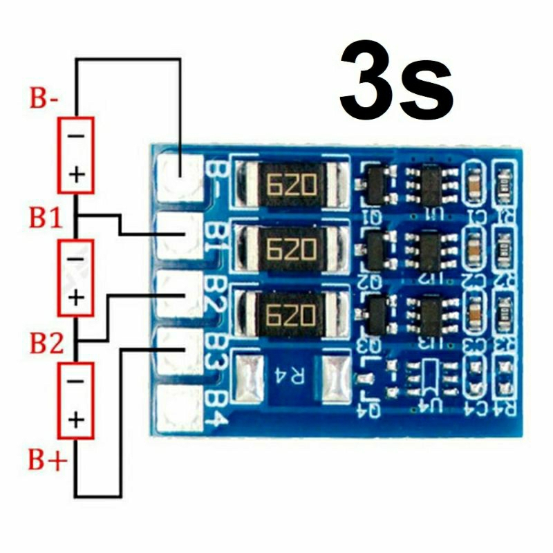 Placa de balanceamento 3 s 12 volts 18650 SALVA BATERIA 12 volts som bob OFERTA