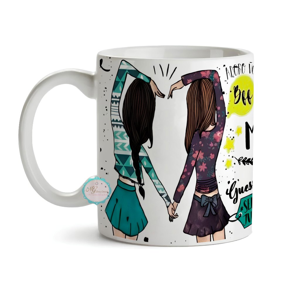 Caneca de Porcelana Personalizada Melhores Amigas Mega !! — R$ 25,98 em Shopee