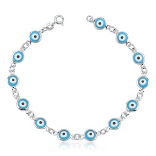 Pulseira Olho grego em Prata 925