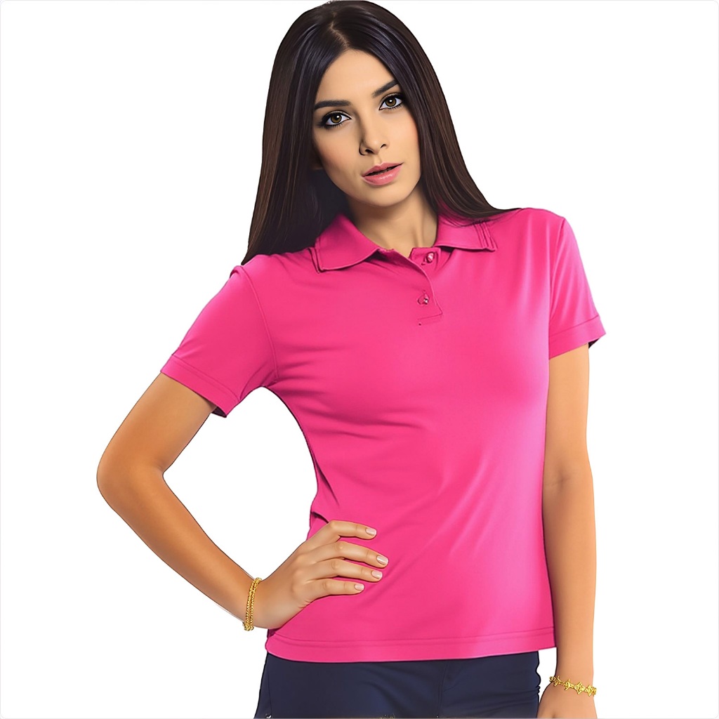 Kit 2 Camisas Polo Feminina Básica Piquet Piquê Cores em Oferta na Shopee
