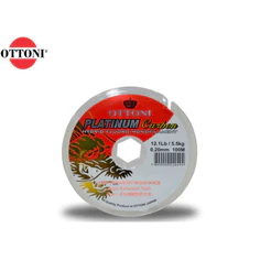 Linha De Pesca Ottoni Platinum Carbon Clear 100m Transparente Flourocarbon