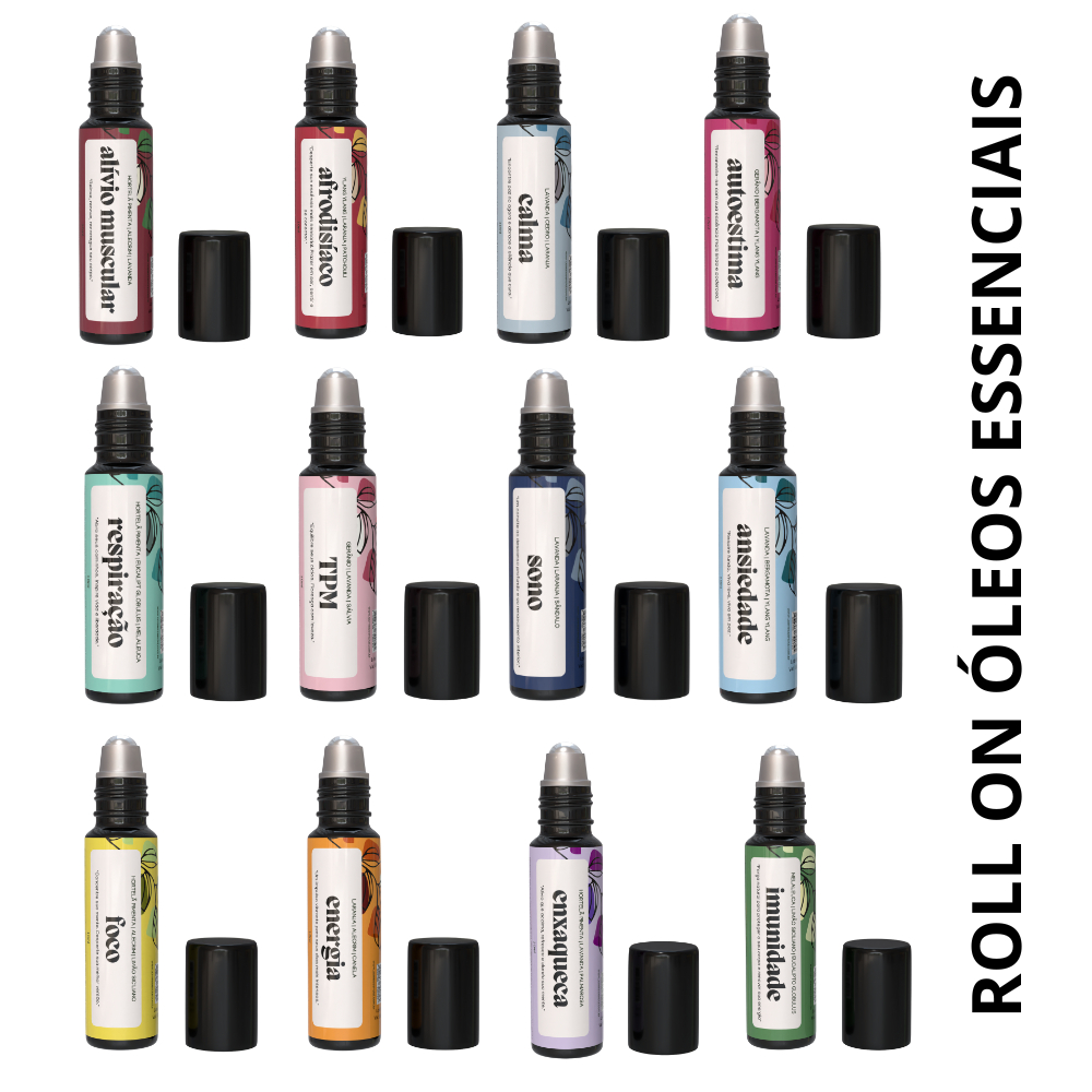 Roll On Blend Óleos Essenciais Aromaterapia Natural 10ml