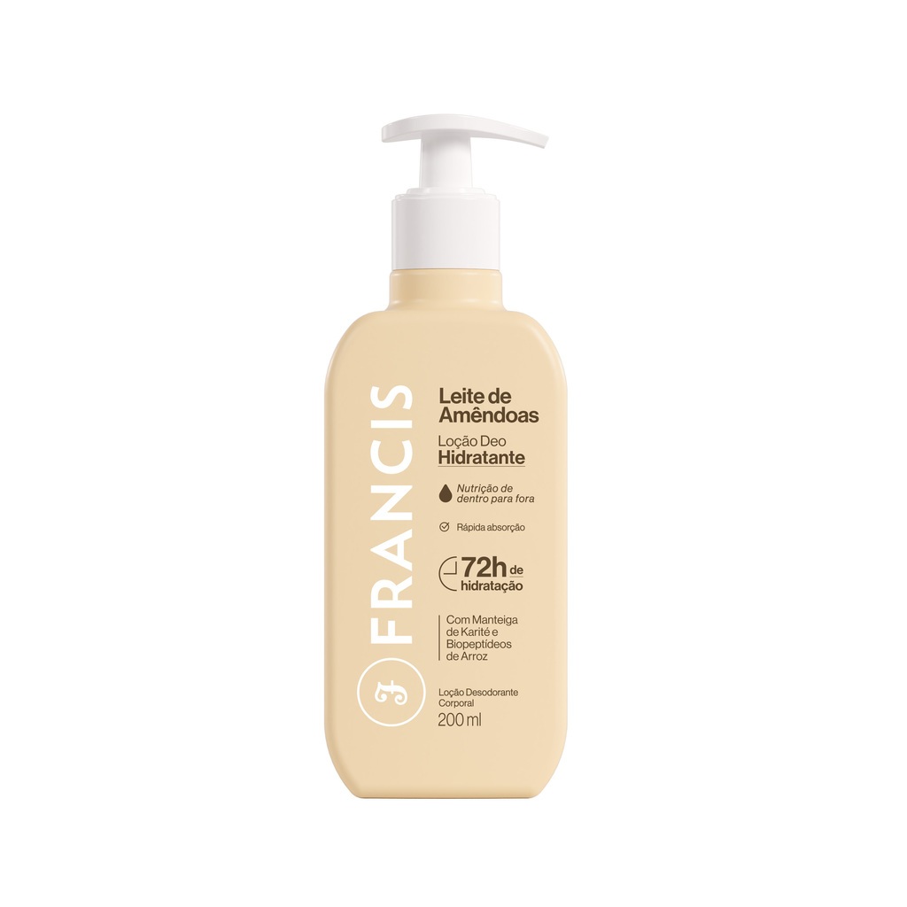 Hidratante Francis fragrância Leite de Amêndoas 200ml