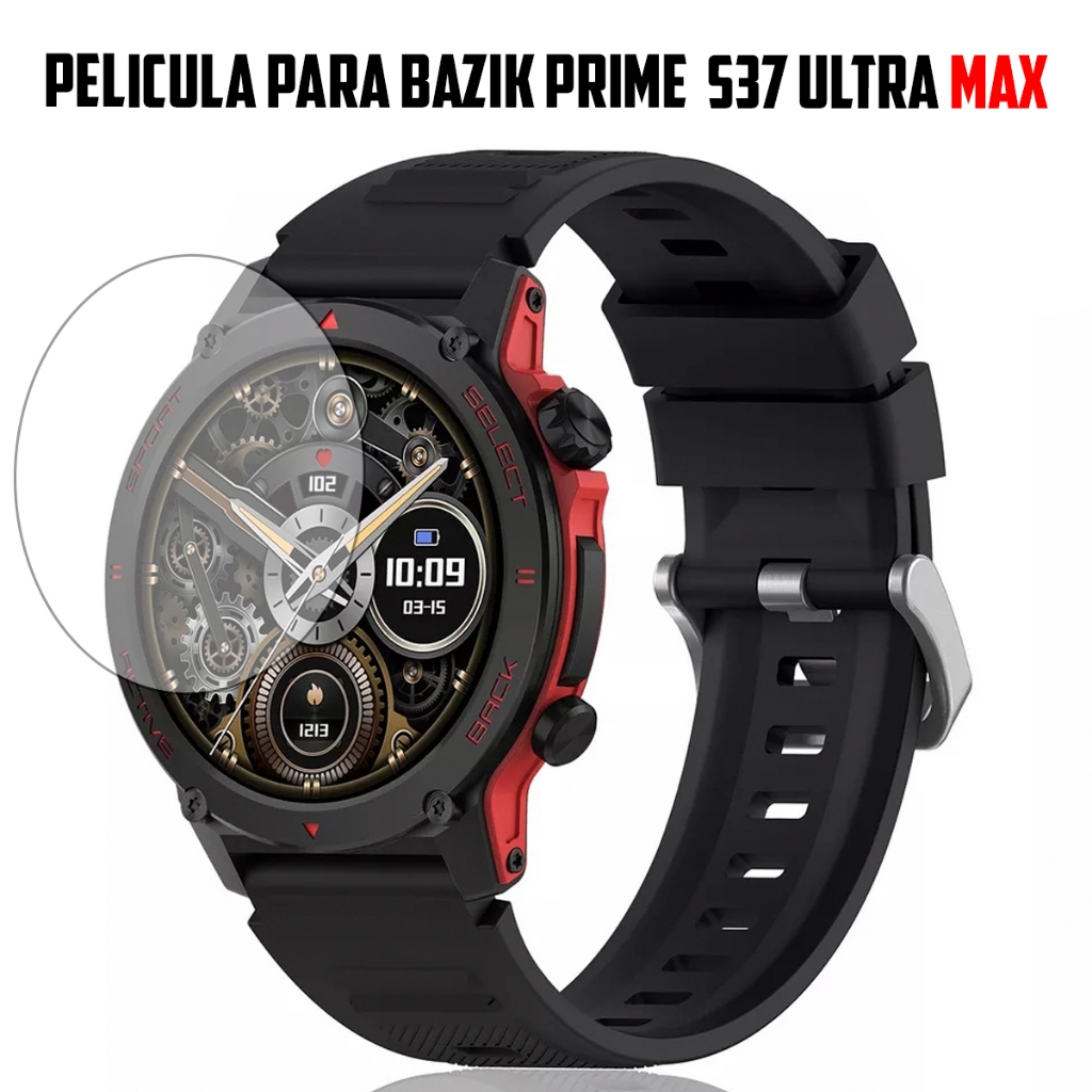 Película para Smartwatch Bazik Prime  S37 Ultra Max de vidro temperado Proteção de Tela