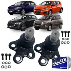 02 Pivô Bandeja Dianteiro Nakata Gm Onix Prisma Cobalt Joy