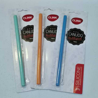 Canudo Reto Reutilizável de Silicone Tamanho 10 mm Acompanha Escova para Limpeza - Kit c/ 2 Peças em Oferta na Shopee