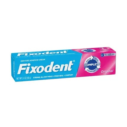 Fixodent Original - 68g – Mais vendido – Creme fixador – Clinicamente testado -Fixação de até 13h