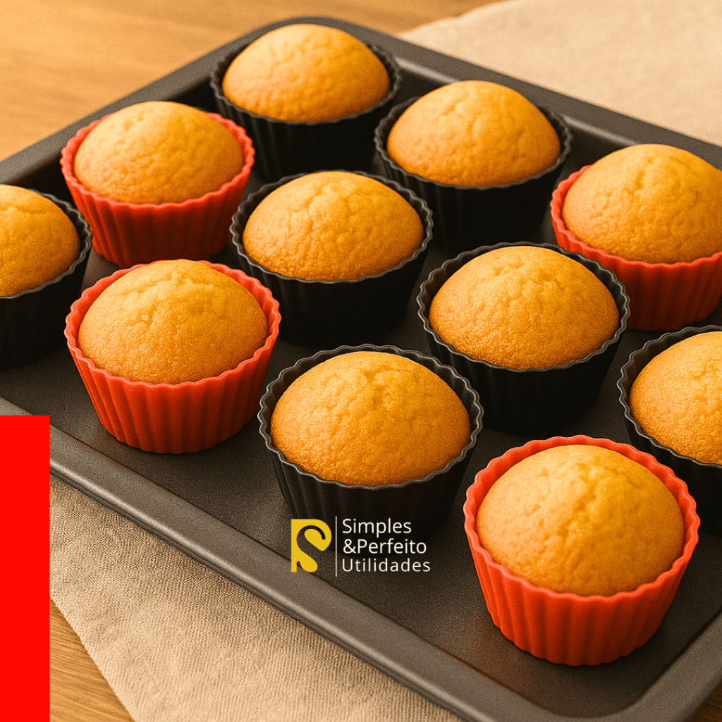 Jogo 20 - Forma de Cupcake Silicone Air Fryer Forminha Assadeira Muffin Mini Bolo Cozinha — imagem 2 de 2