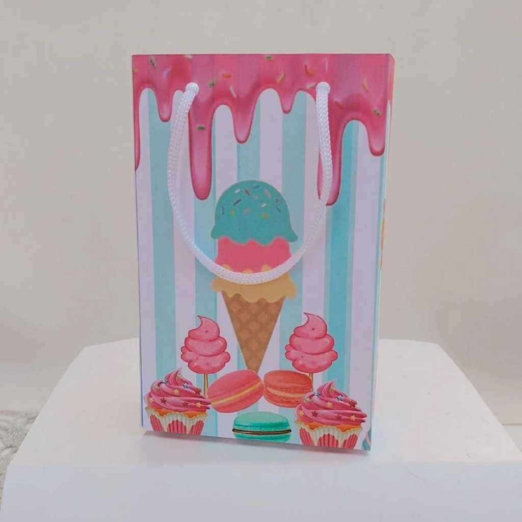 Kit Sacolinha Surpresa Festa Infantil Personalizado MUNDO DOS DOCES Lembrancinhas Aniversário PEGUE E MONTE