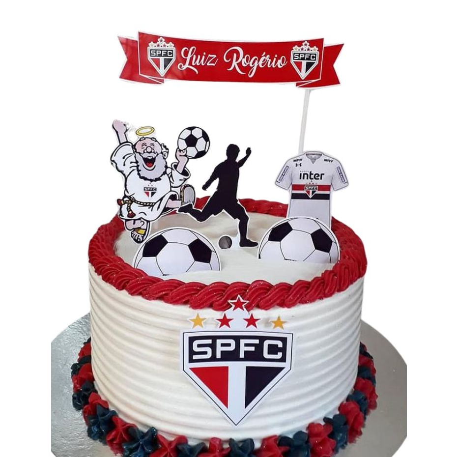 Topo de Bolo São Paulo Aniversario Comemoração Tema São Paulo