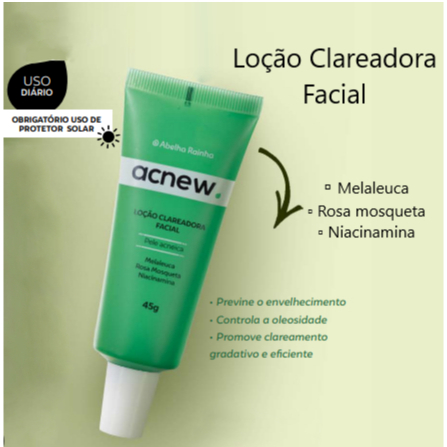 Loção Clareadora Facial Acnew Abelha Rainha em Oferta na Shopee