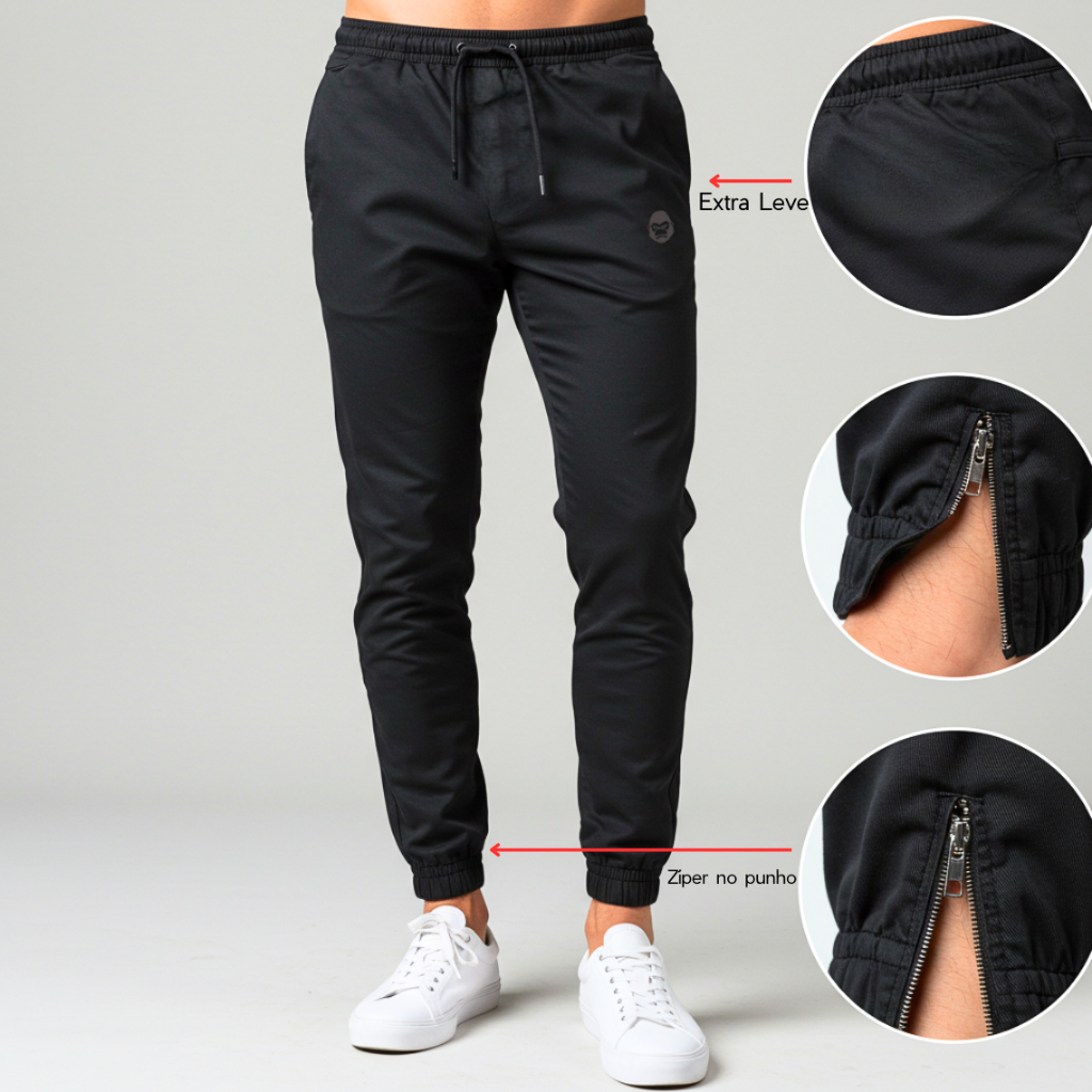 Calça Masculina Fino Acabamento Tactel com Elastano Premium em Oferta na Shopee