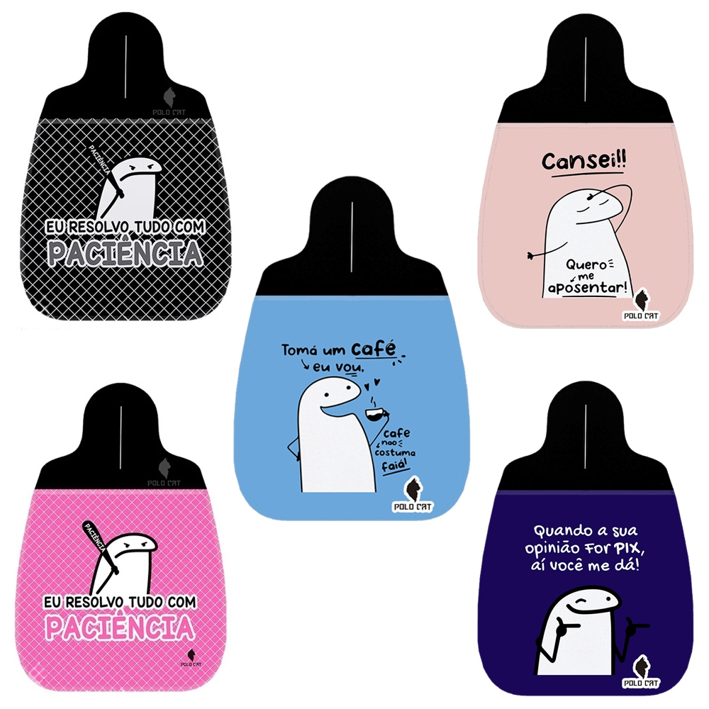 Lixeira para Carro Automóvel Limpeza Neoprene 2mm Grosso Florks Eu Resolvo Tudo Com Paciencia em Oferta na Shopee