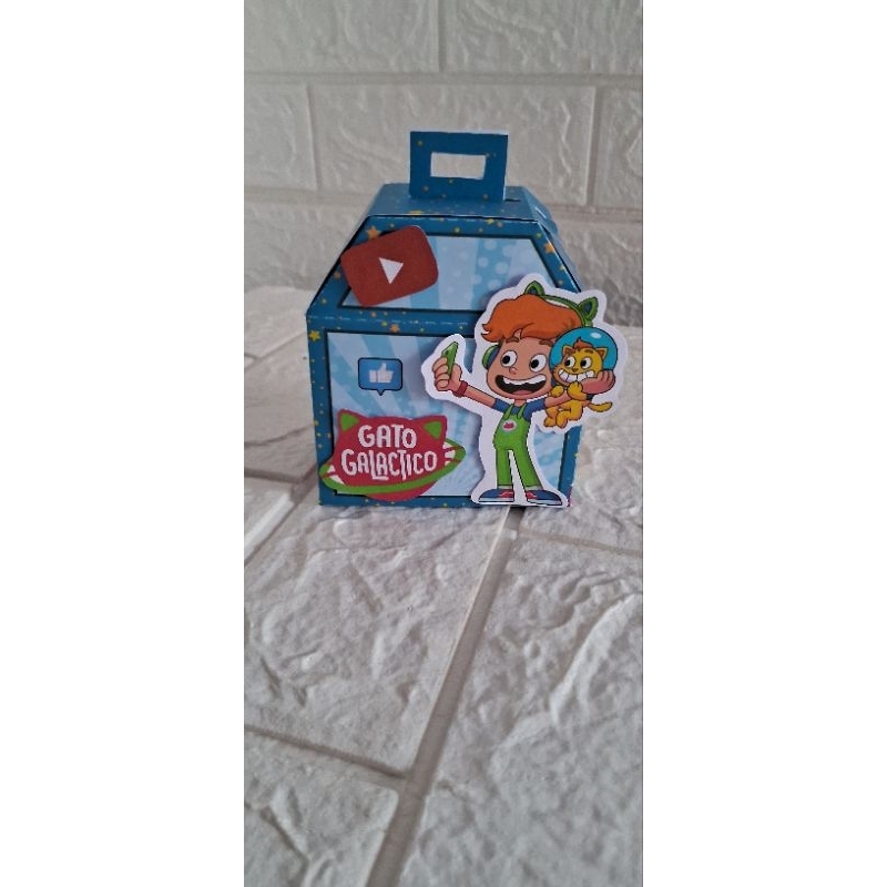 Lembrancinha Gato Galáctico kit festa personalizados aniversário papelaria personalizada Gato Galáctico caixinhas caixa