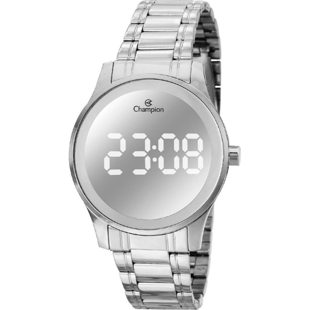 Relógio Feminino Champion Digital CH40115Q - Prateado - Presente Moderno Elegante