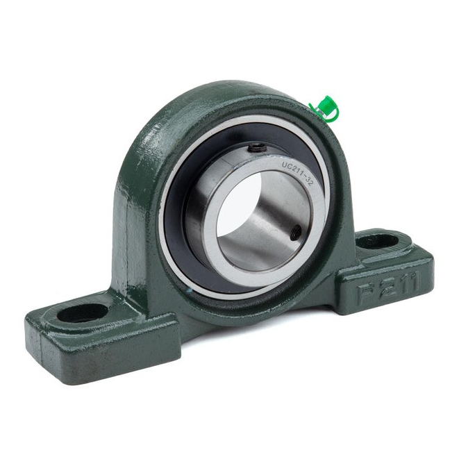 UCP201 Conjunto Rolamento + Mancal eixo 12 mm  na cor verde