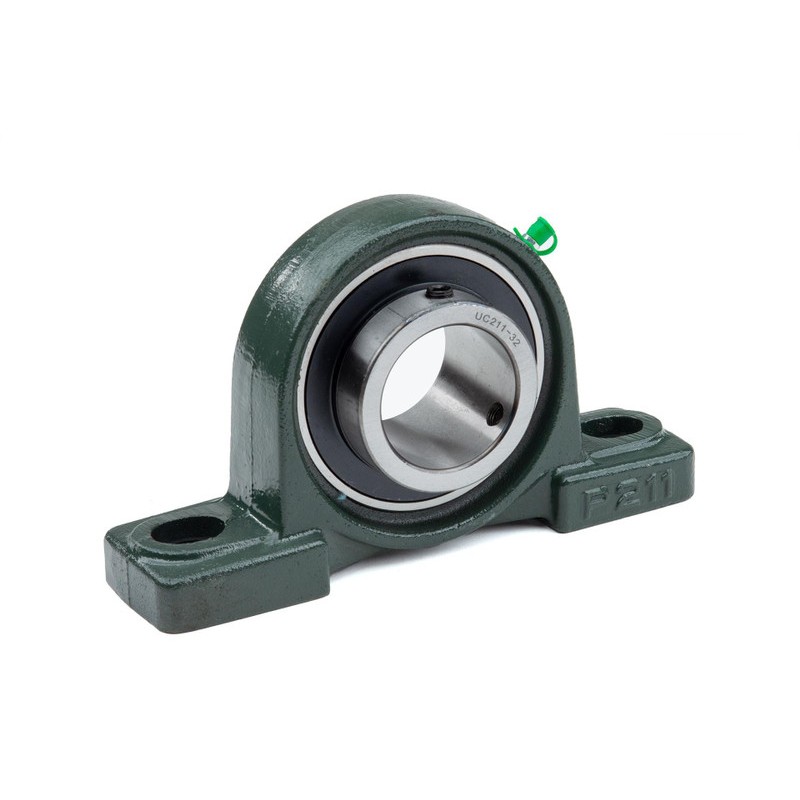 UCP202 Conjunto Rolamento + Mancal eixo 15 mm  na cor verde
