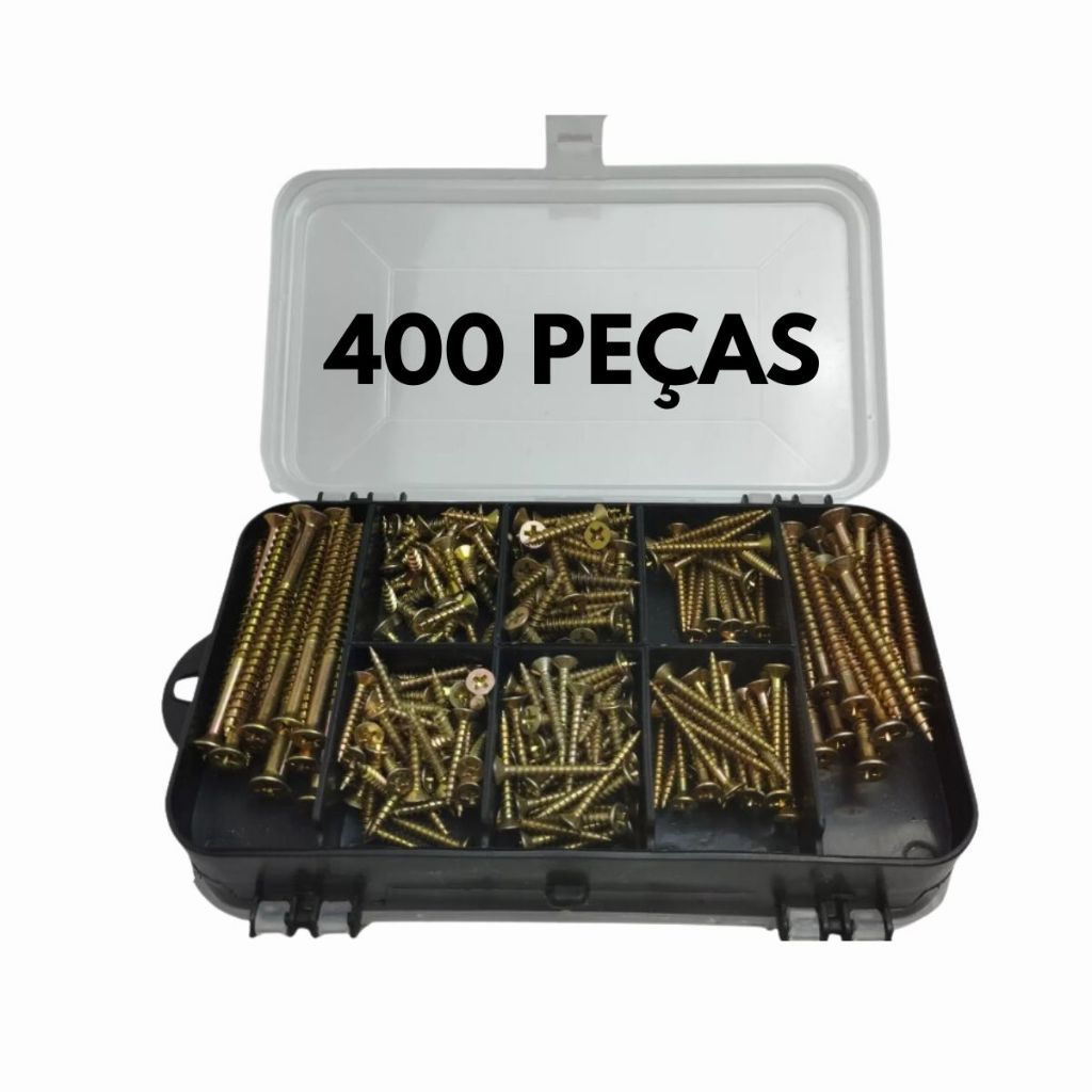 Kit 400 Peças Parafusos e Buchas com Organizador – Multiuso em Oferta na Shopee