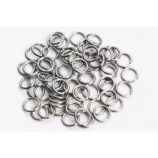 100 argola Elo para chaveiro/ pingente/ bijuteria/ cor prata em Oferta na Shopee