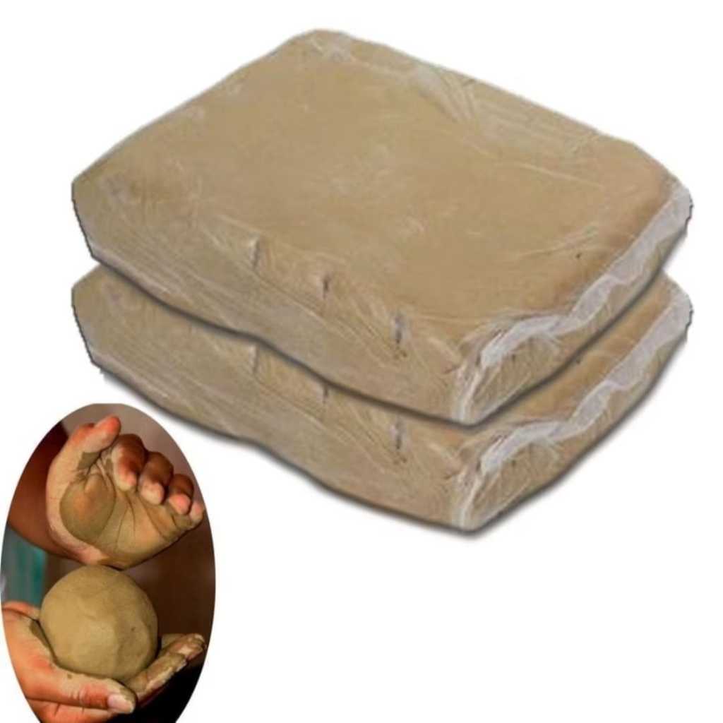 Kit 2 Pacotes Argila Natural Para Modelar 950gr Cada - Para Artesanato Uso Em Geral Moldar - PEDRA em Oferta na Shopee