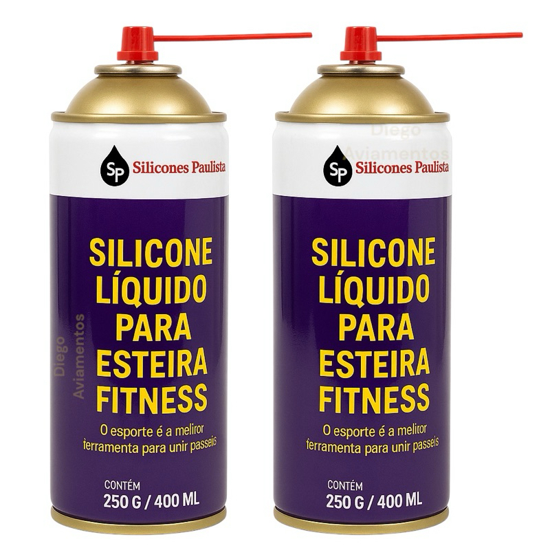 Lubrificante Silicone Esteira Spray Academia 400 Ml 2 Unid