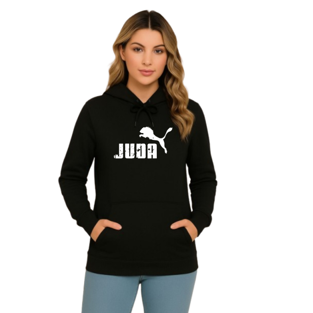 Blusa/Moletom Feminina Judá Estilo Flanelado C/Capuz Moda Crista em Oferta na Shopee