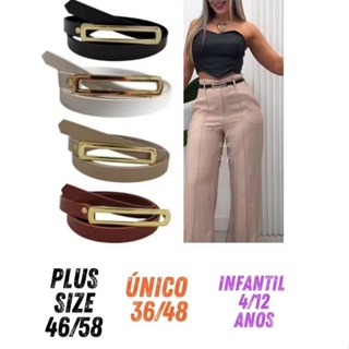 cintos feminino -ZAHA- kit 4 pç cinto preto/caramelo/nude /branco 1.2 ct fino cinto Tm plus size,único 36/48 e infantil. em Oferta na Shopee