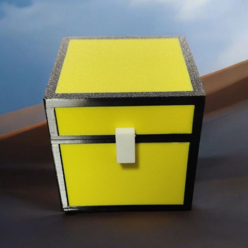 Mini Baú/chest Minecraft Para decoração, guardar coisas pequenas, moedas, chaves etc