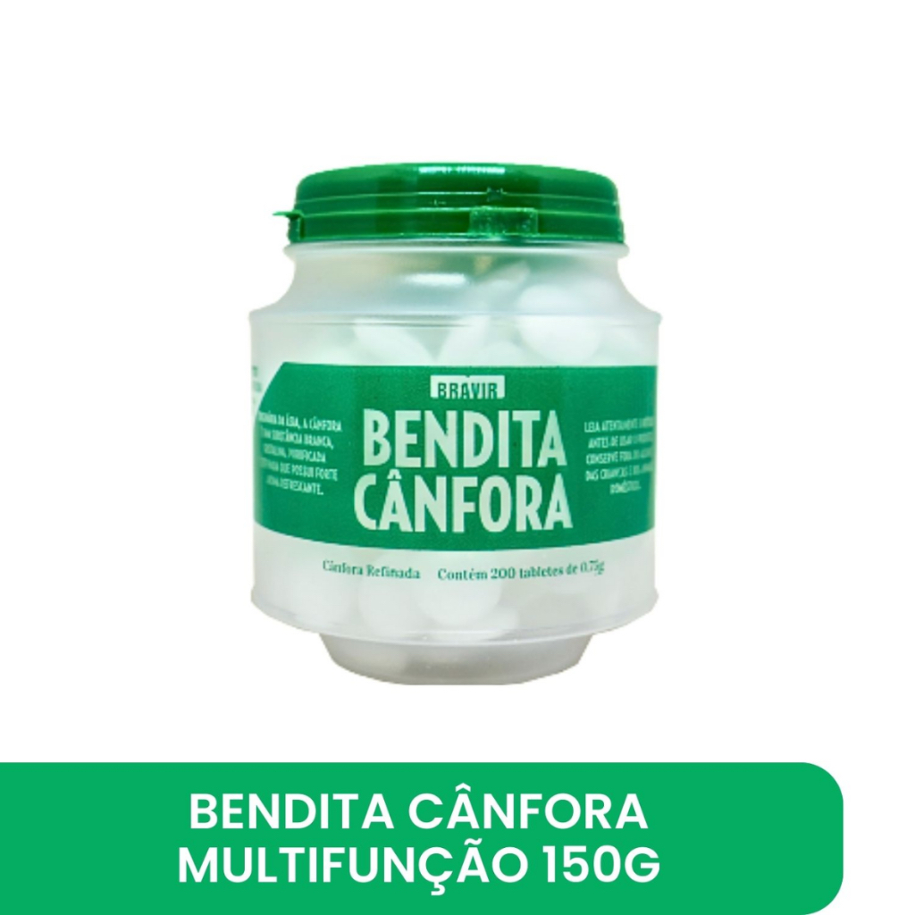 Bendita Canfora Tablete Pote com 200 un X 0,75G - Bravir