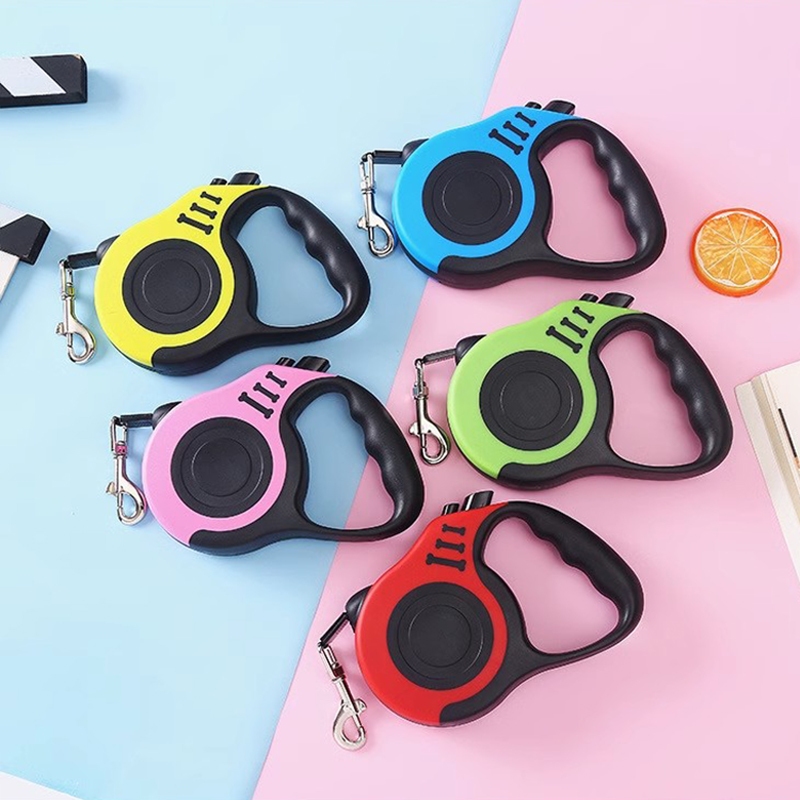 Coleira Guia Retrátil 3/5 Metros  Pets Cachorro Cães Gatos Resistente Com Trava Até 11.33kg em Oferta na Shopee