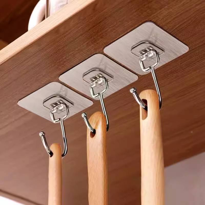 KIT 5/10/15 Gancho Adesivo/ Parede Multifuncional Autocolante Casa Cozinha Quarto Banheiro Organizado em Oferta na Shopee