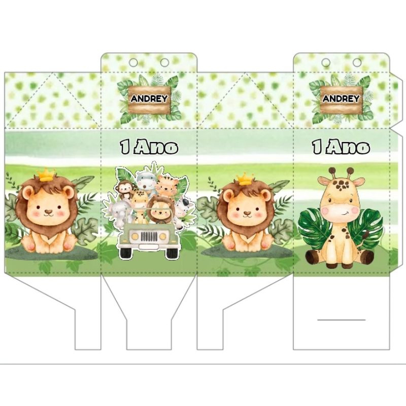 Kit caixinhas personalizadas do SAFARI/mimos, lembrancinhas, caixinhas, infantil, kit festa, aniversário, decoração.