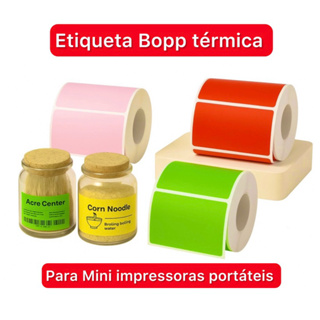 Etiqueta Bopp térmica 50x30mm para Mini impressoras portáteis El com 10 metros (303 etiquetas ) em Oferta na Shopee