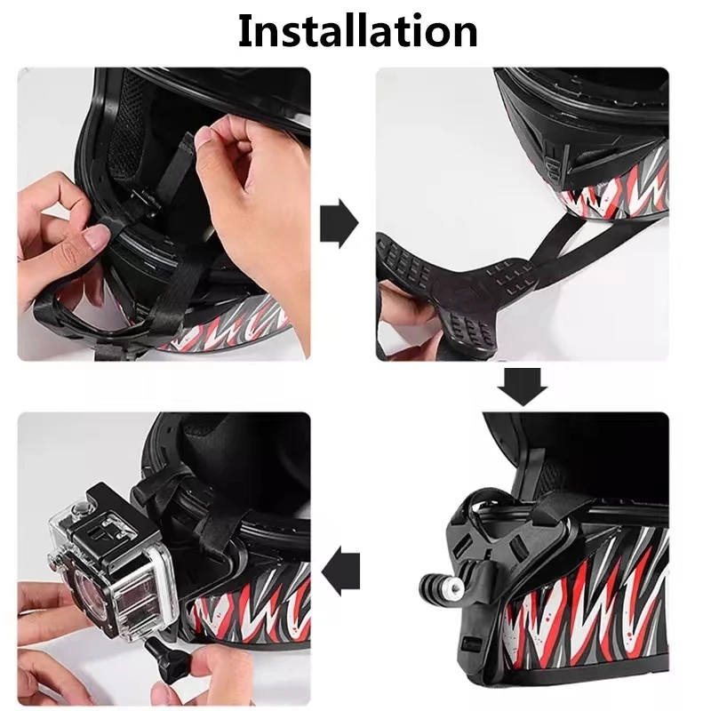 Suporte para Câmera e Celular no Capacete Queixo com 6 Kits — foto 6