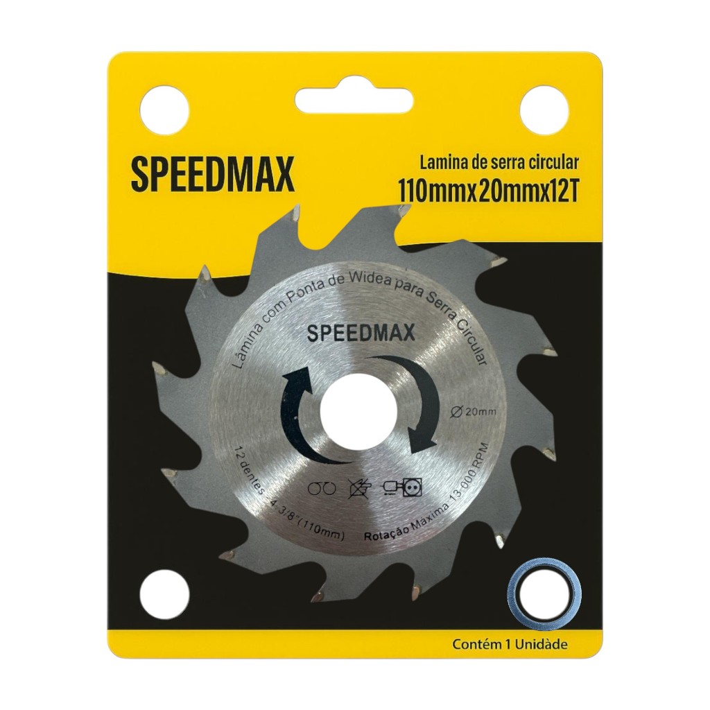 Disco de Serra Circular TNT para Madeira de 110mm com 12 Dentes