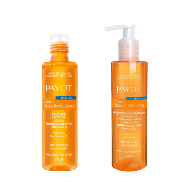 Kit Payot Skincare Vitamina C Sabonete 220ml + Tônico 220ml em Oferta na Shopee