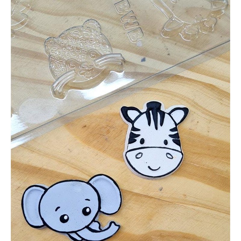 Detalhes do FORMA SIMPLES ANIMAIS CÓD.:9912 - (M1) EM ACETATO BWB PARA BOMBOM, DOCES DE CHOCOLATE E CONFEITARIA.