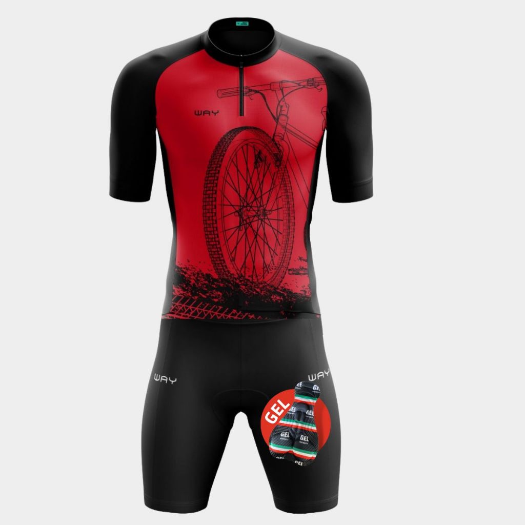 Conjunto Masculino Ciclistas Ciclismo Camisa Camiseta Bermuda Short Forro Acolchoado Gel Bike Pedal