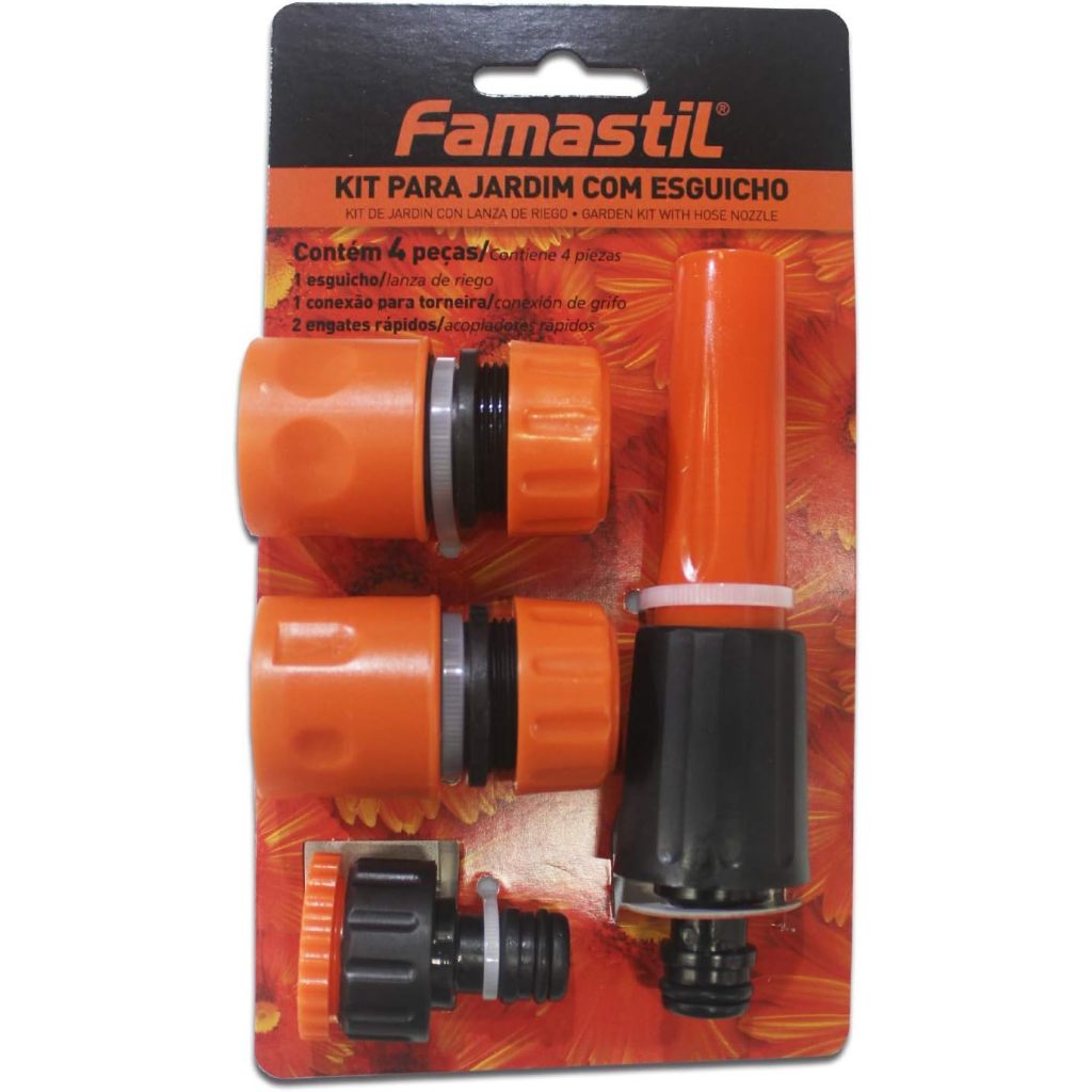 Kit Para Jardim Engate Rápido E Esguicho Famastil Foxlux